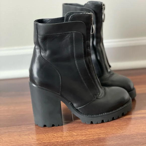 ASH PATTI BOOTS BLACK LEATHER size 37 (7 US) - Picture 3 of 8